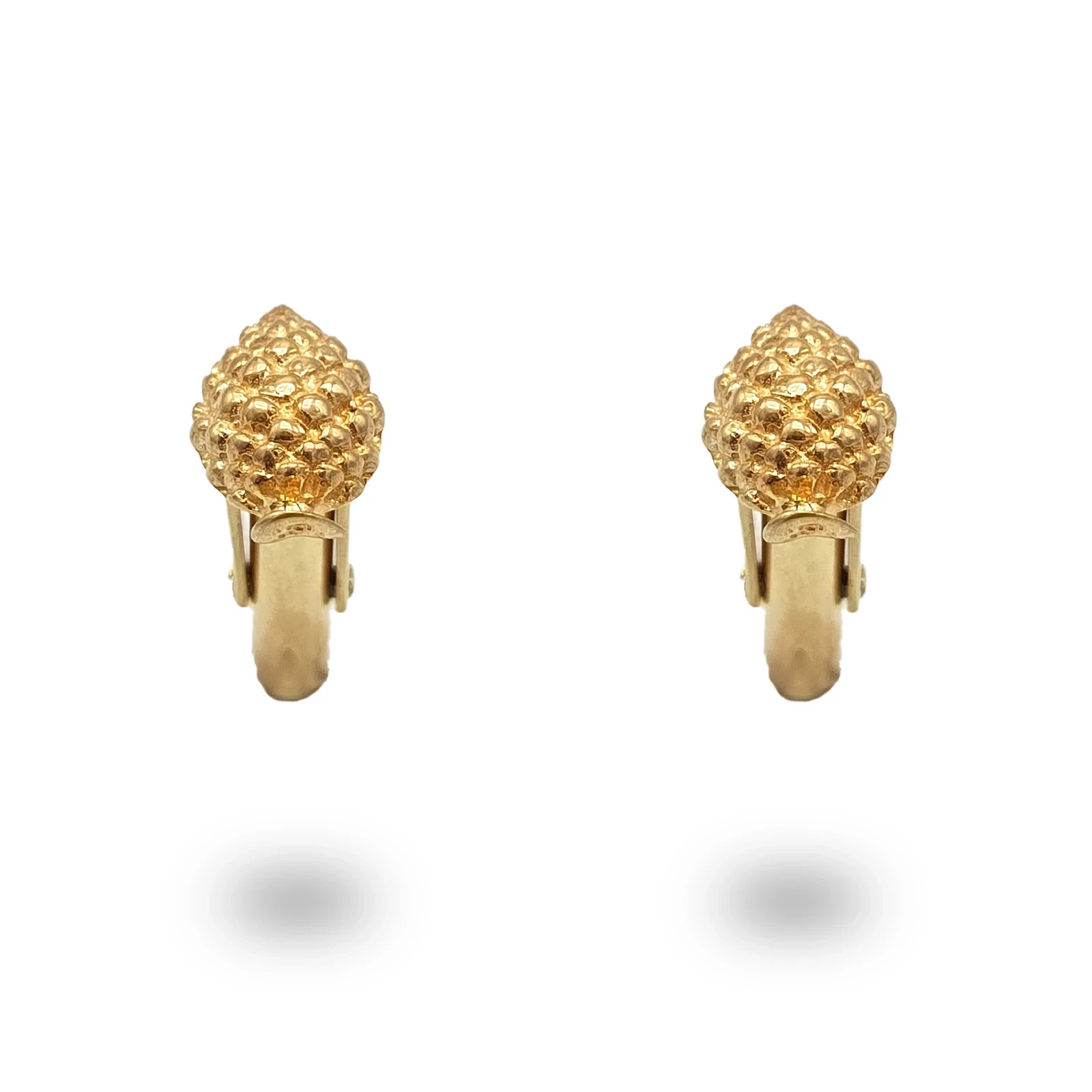 Gemelli artigianali con pigna siciliana in argento 925 placcato oro – made in Italy