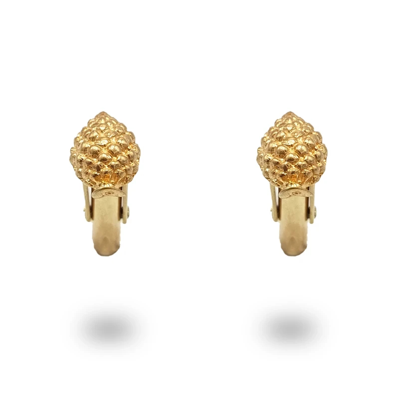 Gemelli artigianali con pigna siciliana in argento 925 placcato oro – made in Italy