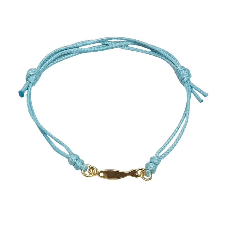 Braccialetto Cordino Sardina Oro in Bronzo – Artigianale Made in Italy