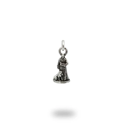 Ciondolo San Francesco in Argento 925 – Gioiello Religioso Artigianale Made in Italy