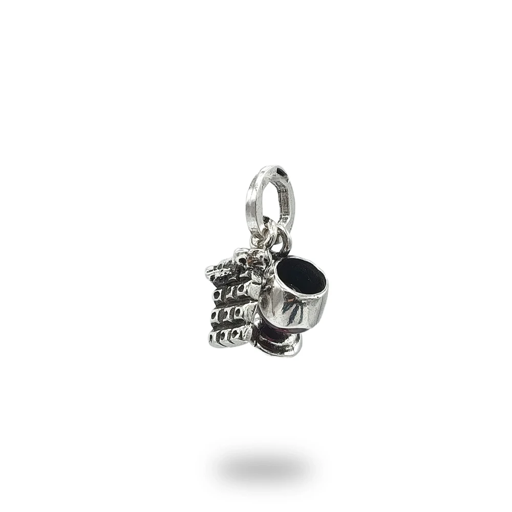 Ciondolo Cioccolato e Rum in Argento 925, gioiello artigianale Made in Italy dedicato agli amanti dei piccoli piaceri.