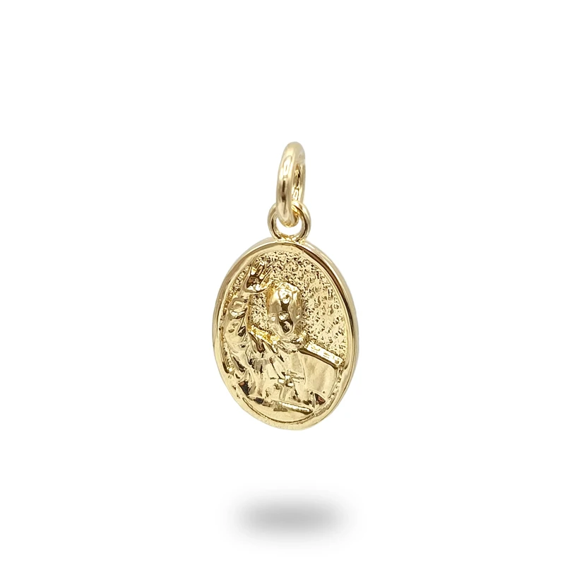 Medaglia Papa Leone XIV in Bronzo, gioiello religioso artigianale dedicato al 267° Pontefice della Chiesa Cattolica.