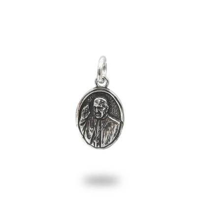 Medaglia Papa Francesco in Argento 925, gioiello religioso artigianale dedicato al 266° Papa della Chiesa Cattolica.