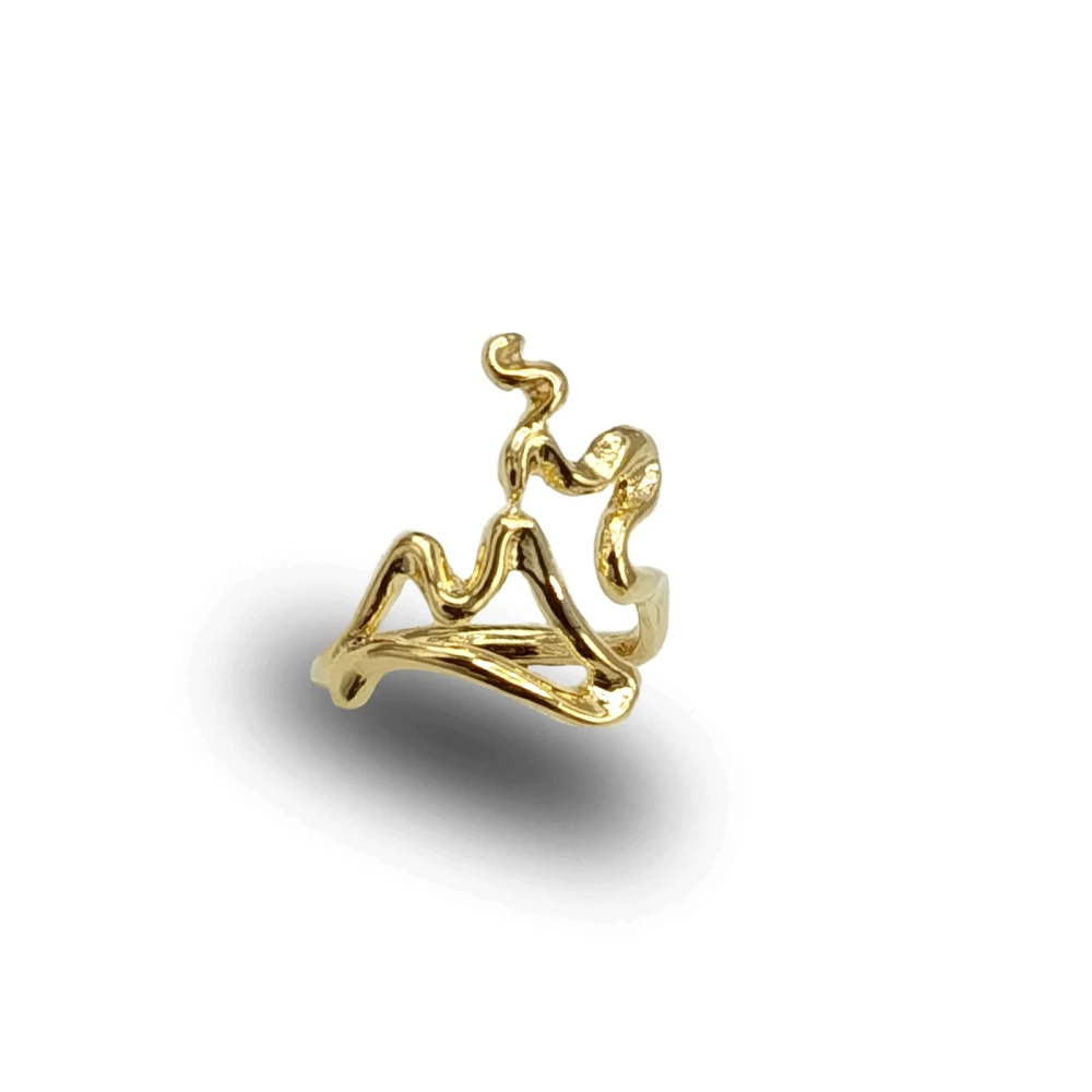 Anello Vesuvio in Argento 925, gioiello artigianale ispirato al simbolo del Golfo di Napoli.