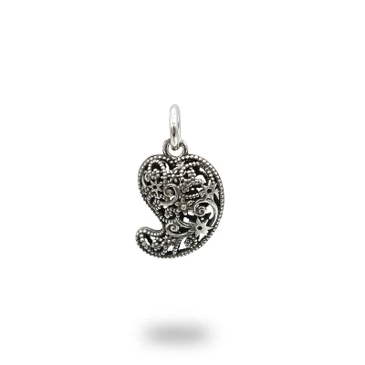 Ciondolo Cuore Abruzzese in Argento 925, simbolo artigianale ispirato alla tradizione dell’Abruzzo.
